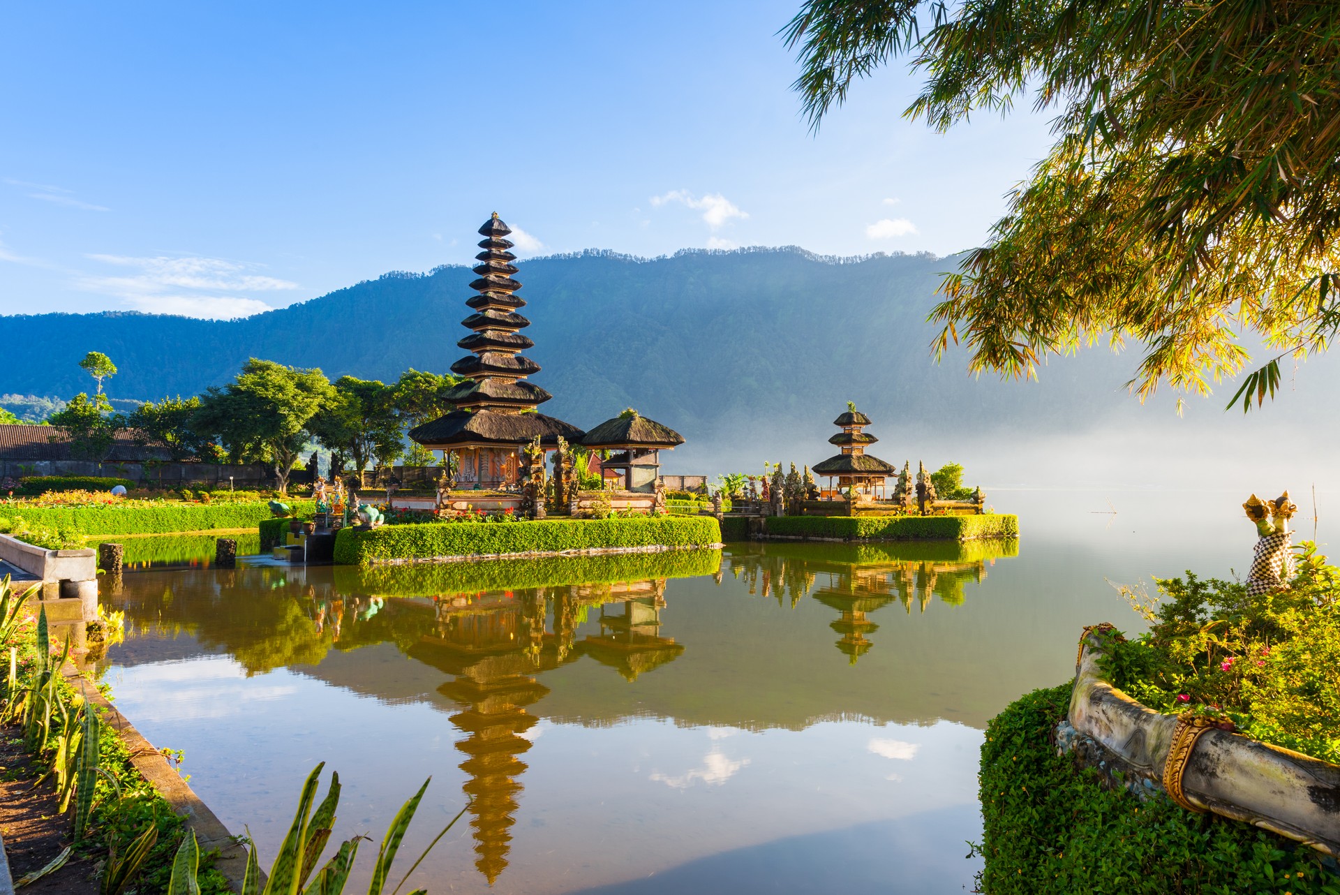 Ulun Danu Bratan Temple at sunrise, Bali, Indonesia